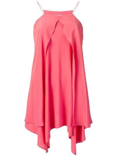 Cedric Charlier Rosa Ruffled Top In Pink