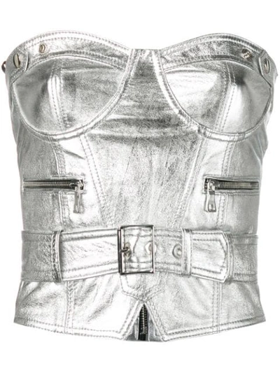 Manokhi Bustier Structured Top In Silver