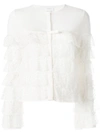 Giambattista Valli Ruffle Lace-detail Cardigan In White