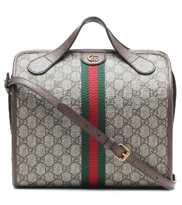 Gucci Beige And Brown Supreme Ophidia Mini Duffle Bag Tote In Neutrals | ModeSens