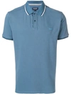 Woolrich .embroidered Logo Polo Shirt In Blue
