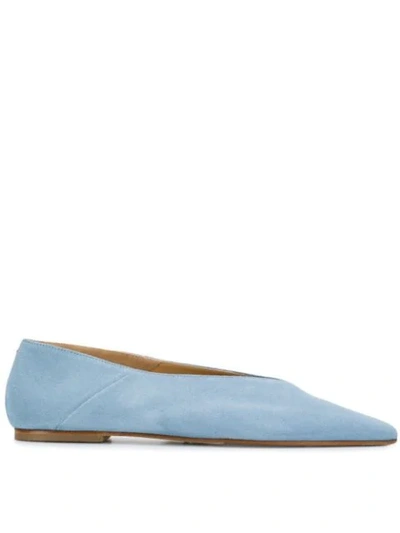Aeyde Moa Ballerina Shoes In Blue