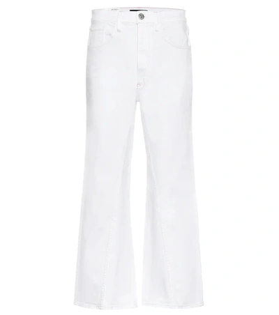 3x1 Aimee Wide Leg White Cropped Jeans