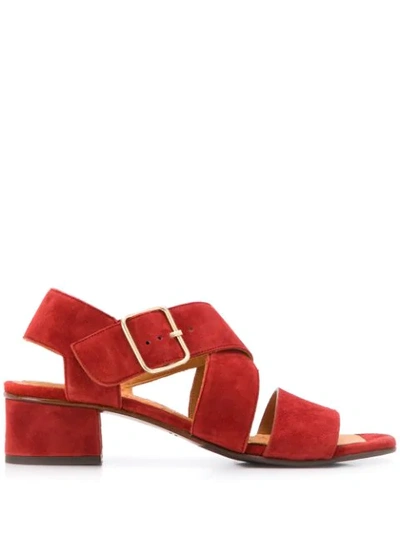Chie Mihara Cross Strap Sandals In Red