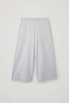 Cos Topstitched Jersey Culottes In Grey
