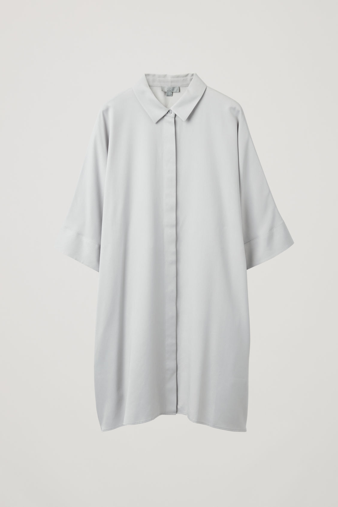 cos draped boxy shirt dress