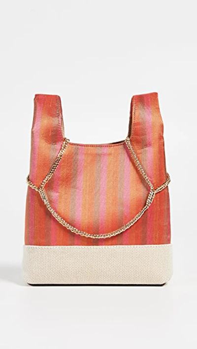 Hayward Mini Chain Bag In Orange Stripe