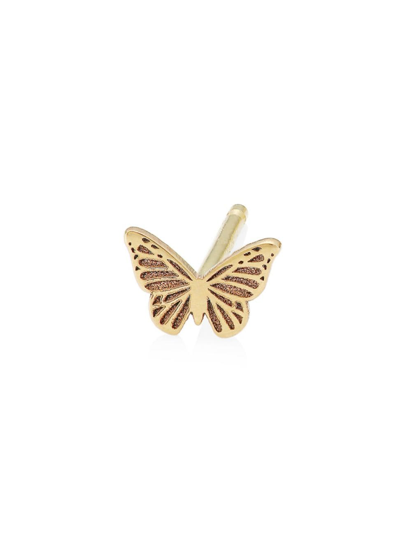 Zoë Chicco 14k Yellow Gold Single Itty Bitty Butterfly Stud Earring