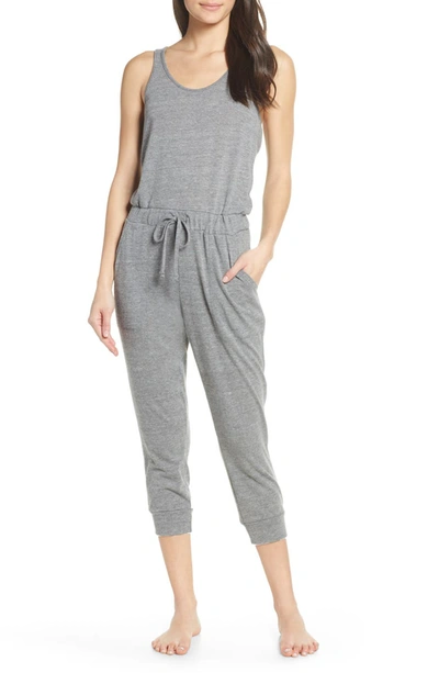 Alternative Sleeveless Cropped Jogger Jumpsuit In Eco Grey