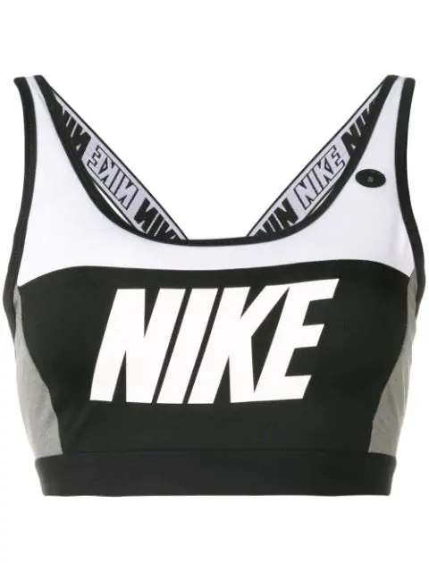 Nike Distort Color-block Sports Bra In White | ModeSens