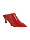 Stuart Weitzman Mira Leather Stiletto Shooties In Red