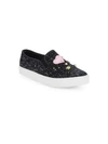 Juicy Couture Little Girl's Embellished Glitter Slip-on Sneakers In Black