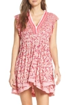 Poupette St Barth Poupette St. Barth Sasha Cover-up Minidress In Pink Icy Liberty