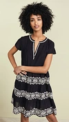 Roller Rabbit Pamela Embroidery Detail Cotton Cover-up Dress In Black |  ModeSens