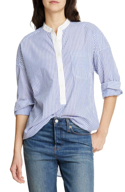 Alex Mill Stripe Shirttail Tunic In Blue