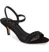 Pelle Moda Ilsa Crystal Embellished Sandal In Black Suede