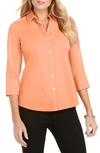 Foxcroft Mary Button-up Blouse In Guava