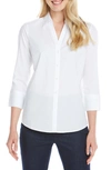 Foxcroft Mary Button-up Blouse In White