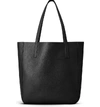 Shinola Medium Leather Shopper Tote - Black In Black/soft Blush