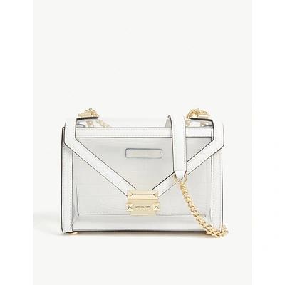 Michael Michael Kors Clear Whitney Shoulder Bag In Optic White