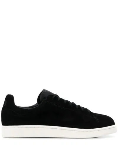 Y-3 Men's Yohji Court Suede Low-top Sneakers In Black