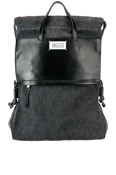 Maison Margiela Drawstring Backpack In Black