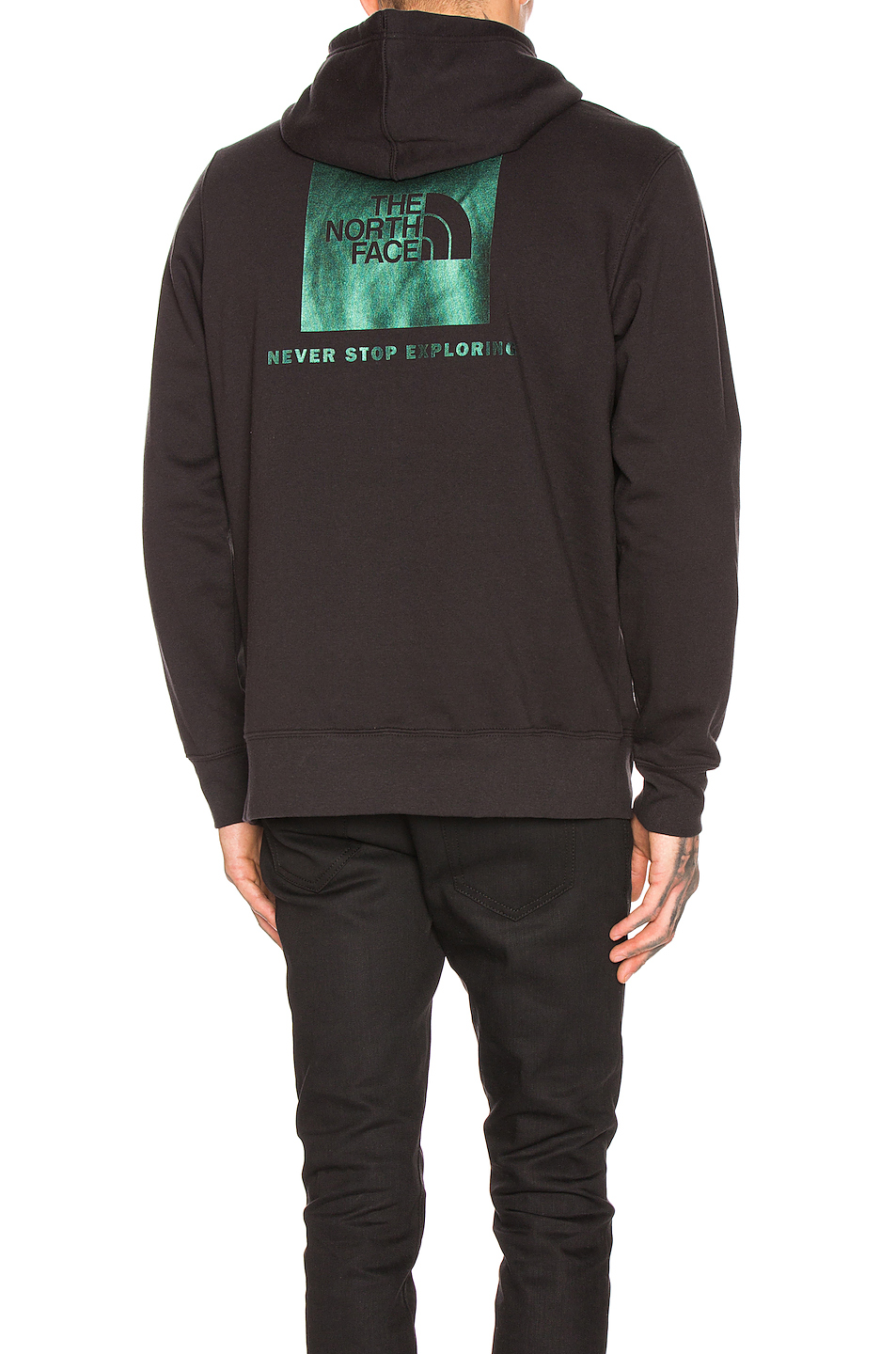 The North Face Red Box Pullover Hoodie In Black In Tnf Black Iridescent Multi Modesens