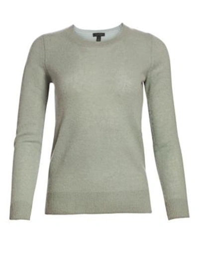 Saks Fifth Avenue Collection Featherweight Cashmere Sweater In Fog Green