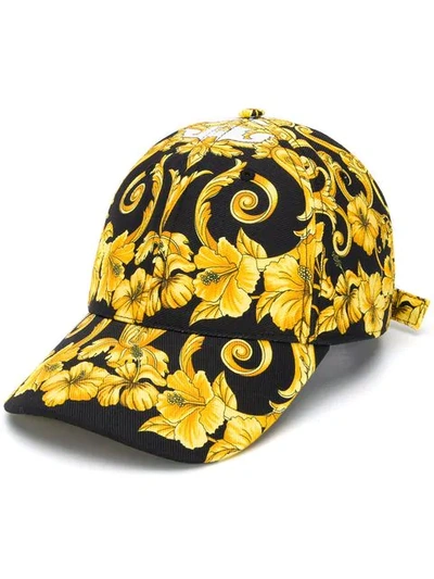 Versace Black & Gold Baroque Baseball Cotton Hat