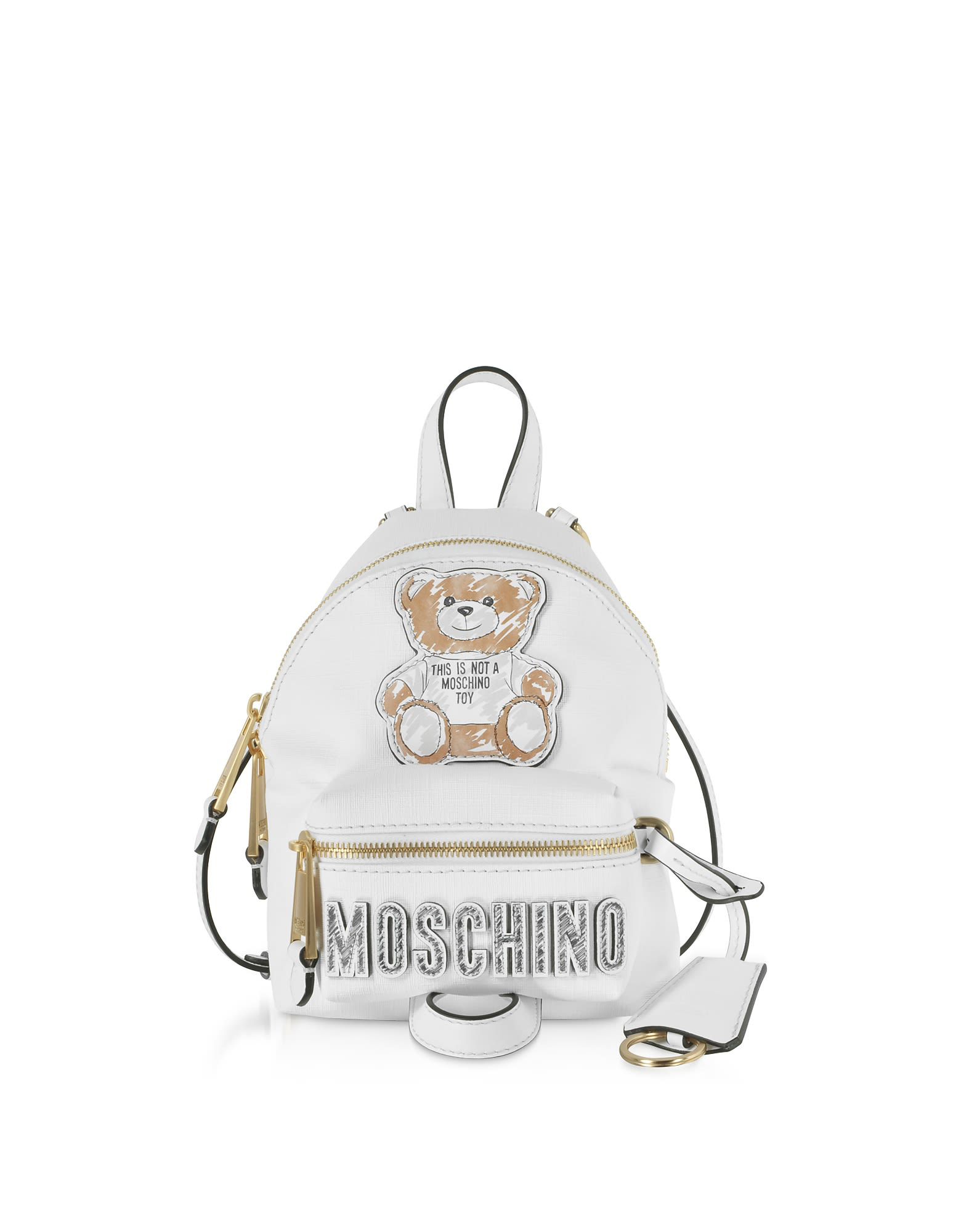 moschino white backpack