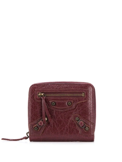 Balenciaga Classic Small Wallet In Rot