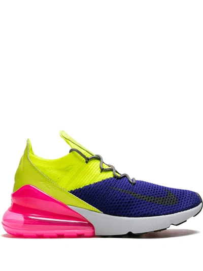 Nike Air Max 270 Flyknit Sneakers In Blue