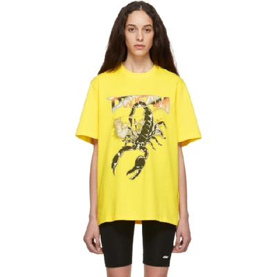 Msgm Dream Print T-shirt In 06 Yellow