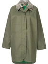 N°21 Zipped Parka Coat In Green