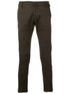Entre Amis Slim Fit Trousers In Brown