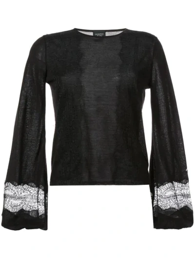 Giambattista Valli Bell-sleeve Sweater In Black