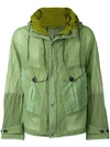 Ten C Hooded Lightweight Jacket In Green