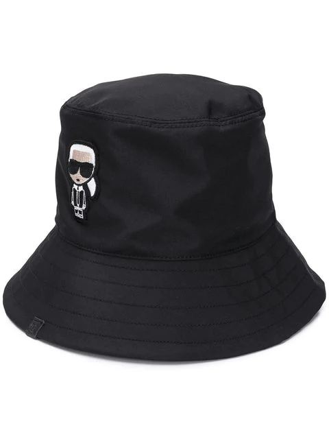 Karl Lagerfeld K/ikonik Bucket Hat In Black | ModeSens