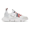 Moncler Striped Trim Chunky Sole Sneakers In 001.white