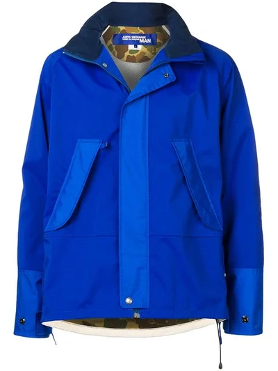 Junya Watanabe Contrast Panel Jacket In Blue