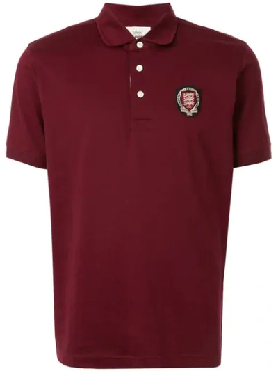Kent & Curwen Logo Embroidered Polo Shirt In Red