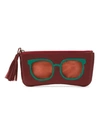 Sarah Chofakian Leather Sunglasses Case In Red