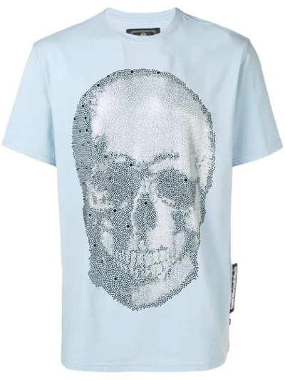 Philipp Plein Crystal Skull T-shirt In Blue