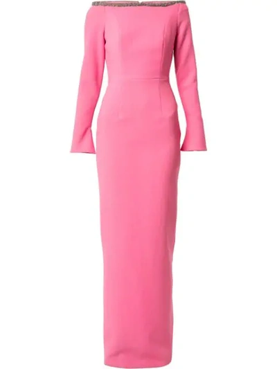 Rachel Gilbert 'winona' Robe In Pink