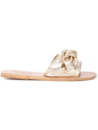 Ancient Greek Sandals Taygete Bow Sandals In Platinum