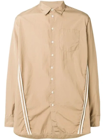 Dsquared2 Appliqué Stripes Shirt In Brown