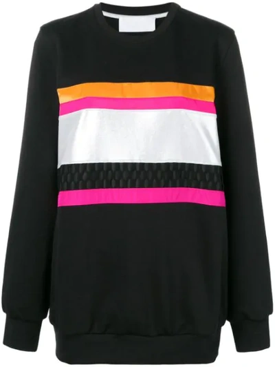 No Ka'oi Front Stripe Inserts Sweatshirt In Black