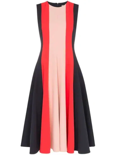 Roksanda Kalia Crepe De Chine Midi Dress In Black