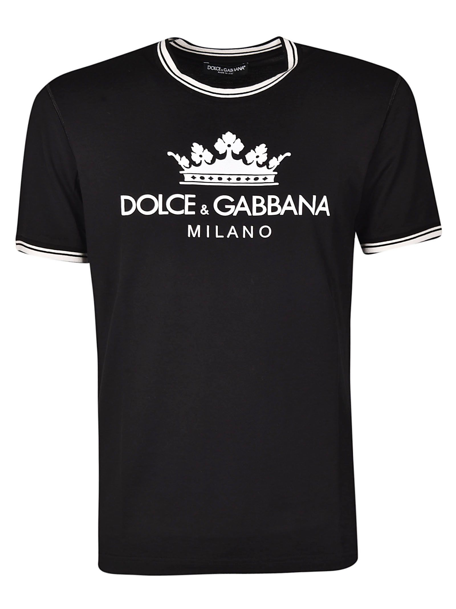 Dolce & Gabbana Crown Logo Print T-shirt In Nero | ModeSens