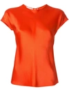 Helmut Lang Cap Sleeve Top In Red